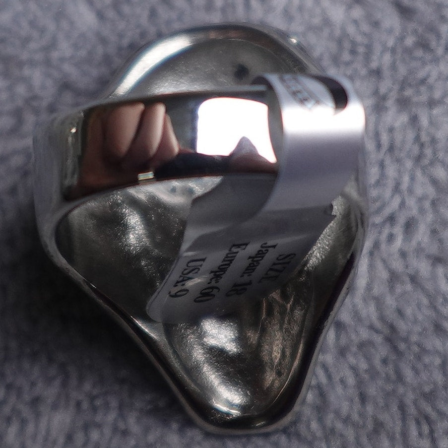 Stainless Steel Skull Ring Size 9 with Motorcycle goggles RSRN-620