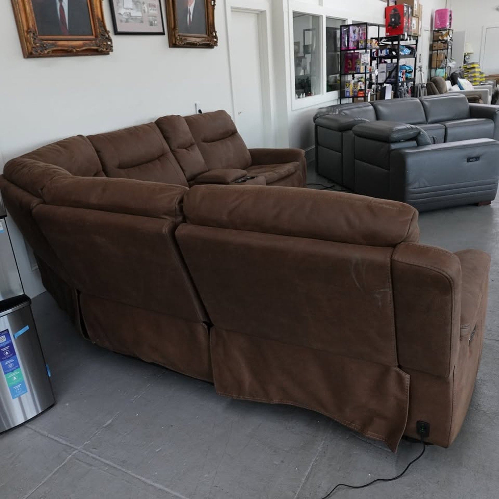 Simms Fabric Power Reclining Sectional with Power Headrests