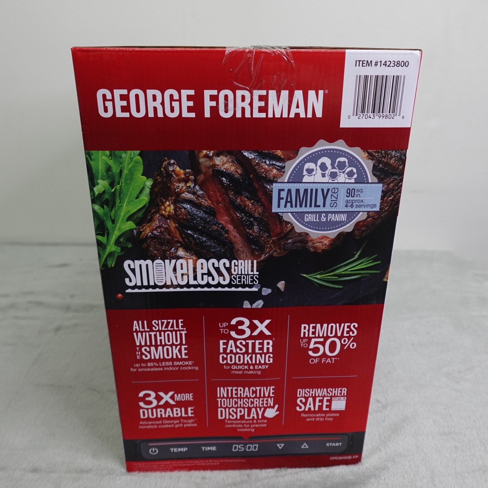 Brand-New In Box George Foreman Smokeless Grill Series GRD6090B