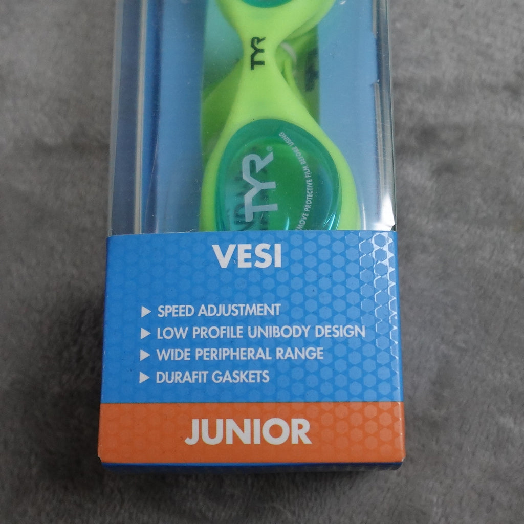 Lot of 3 TYR Vesi Junior Swim Goggles Blue Yellow New Sealed