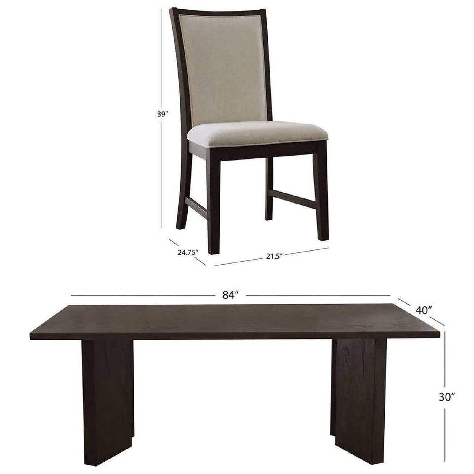 Carmine 7-piece Dining Table Set