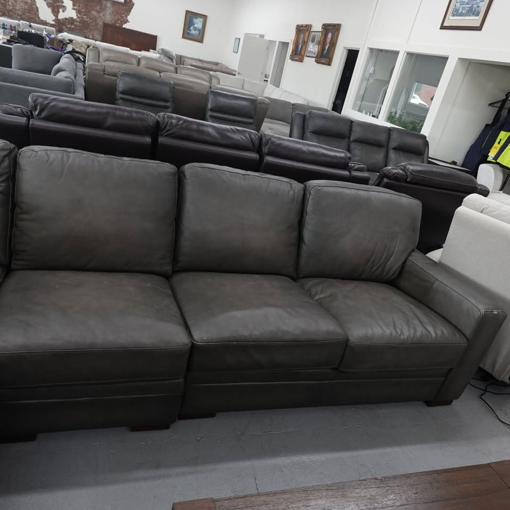 Luca 4-piece Top Grain Leather Sectional