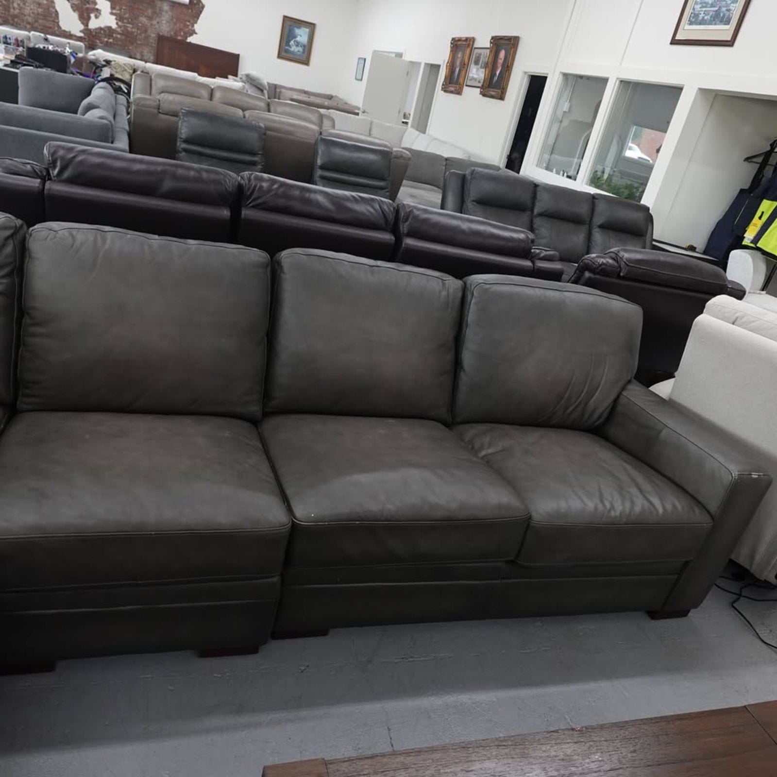 Luca 4-piece Top Grain Leather Sectional
