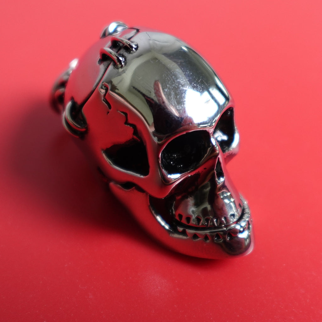 Stainless Steel Stapled Skull Pendant SP-630