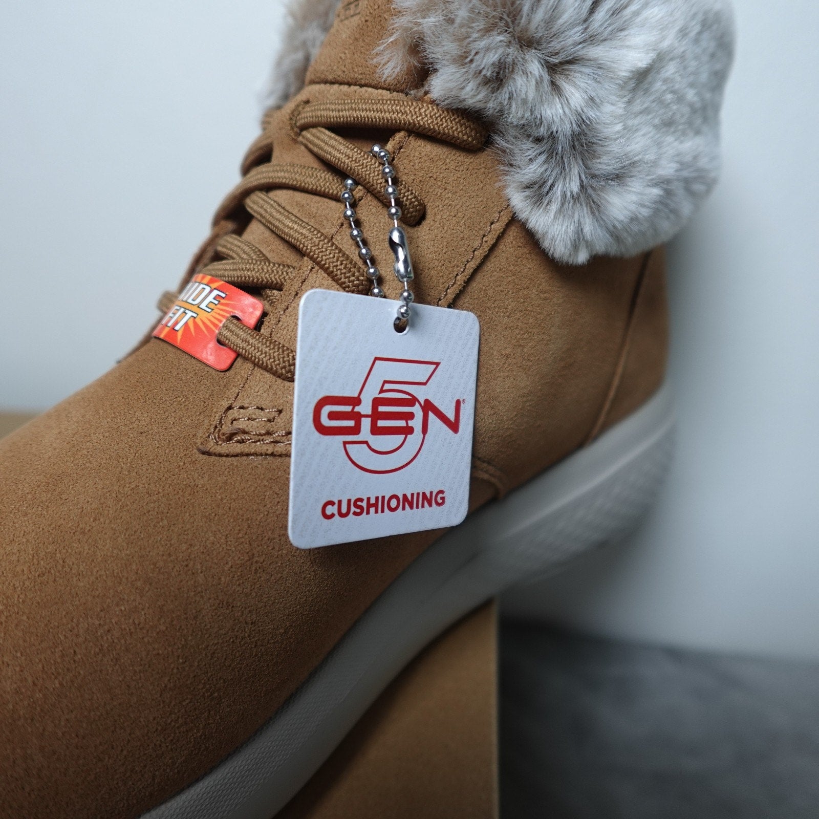 Skechers On-the-Go City 2 Winter Wishes Chestnut Suede Ankle Boots 144437 W