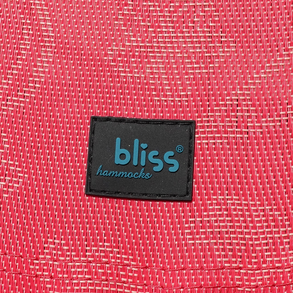 Bliss Hammocks Folding Side Table w/ 2 Cup Holders 20" Weather Resistant Red