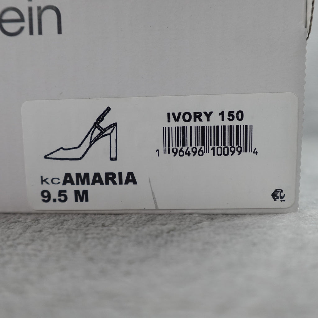 Calvin Klein Amaria Women's Pointed Toe Slingback Pumps Ivory Size 9.5M New