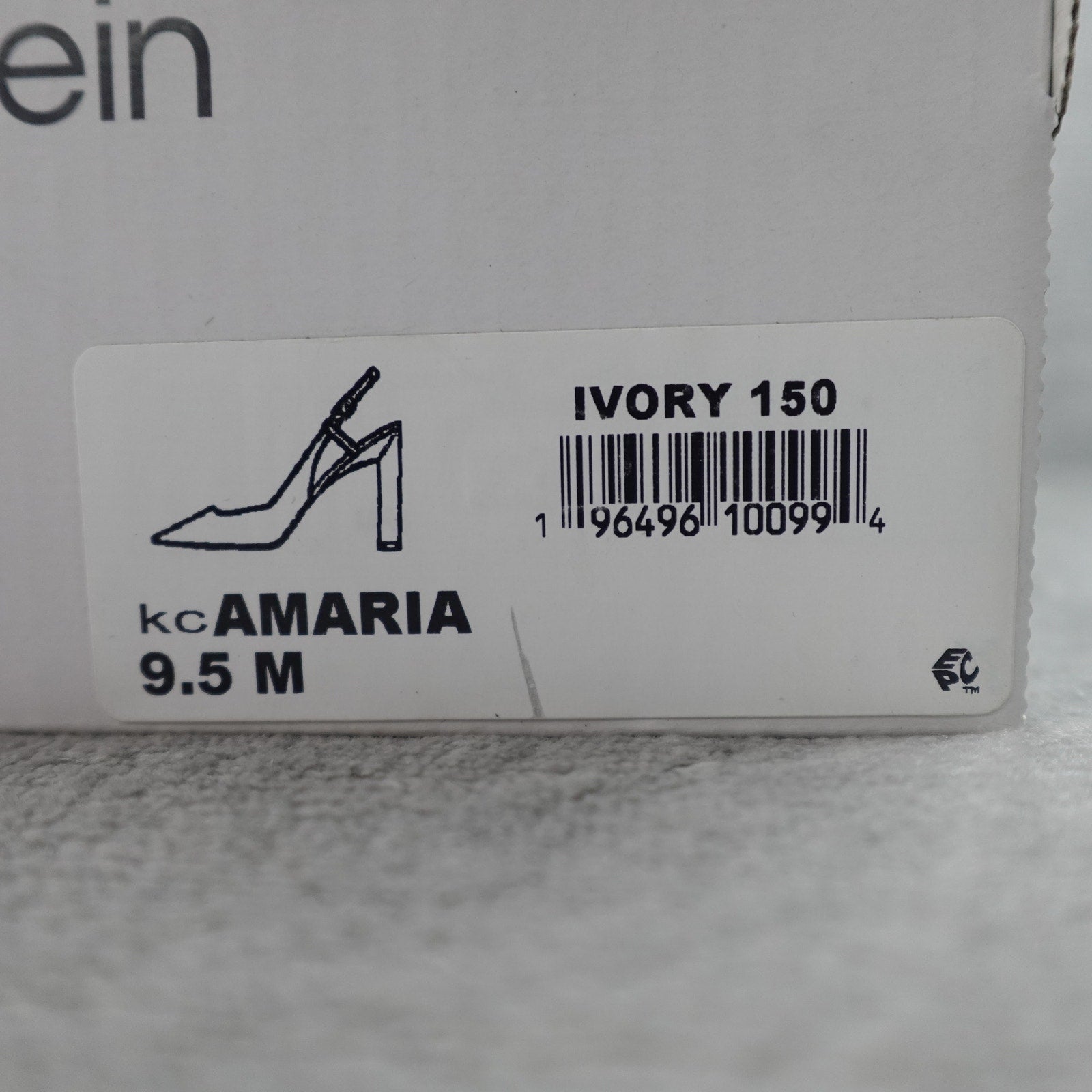 Calvin Klein Amaria Women's Pointed Toe Slingback Pumps Ivory Size 9.5M New