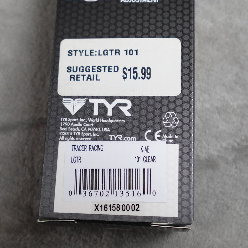 Lot of 4 TYR Tracer Racing Adult Swim Goggles Clear Lens FINA Approved New