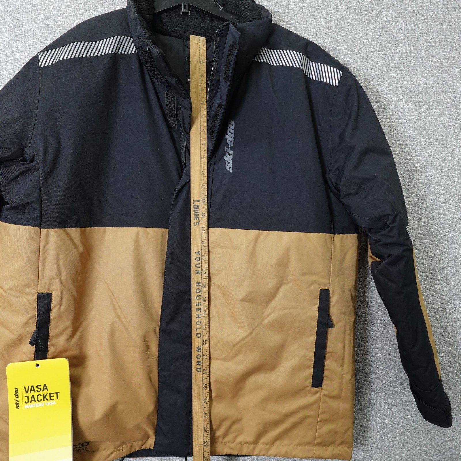 Ski-Doo Mens Vasa Snowmobile Jacket Khaki Brown - XL