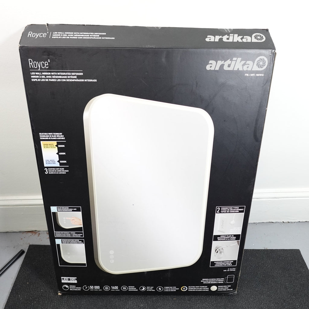 Artika Royce Dimmable LED Mirror 3 CCT Horizontal and Vertical Mount