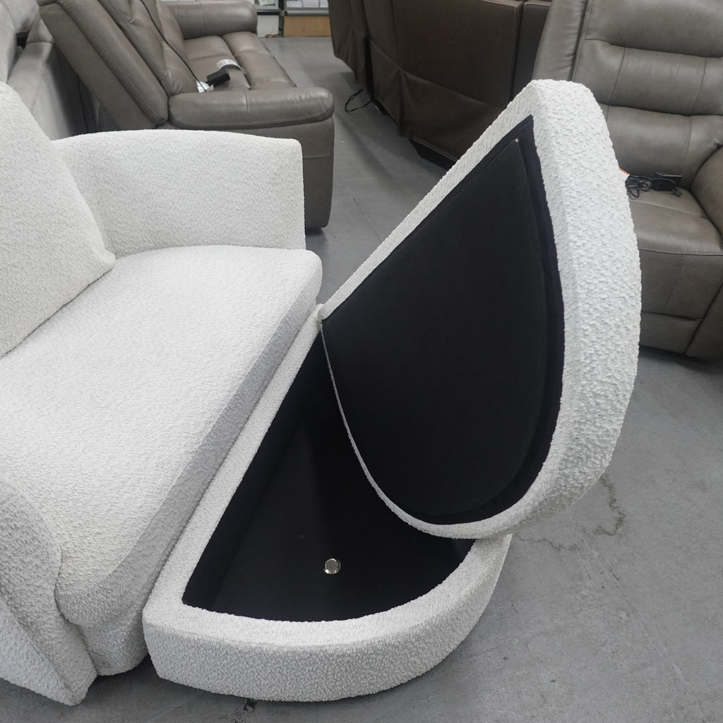 Holley Oversized Fabric Accent Chair with Storage Ottoman