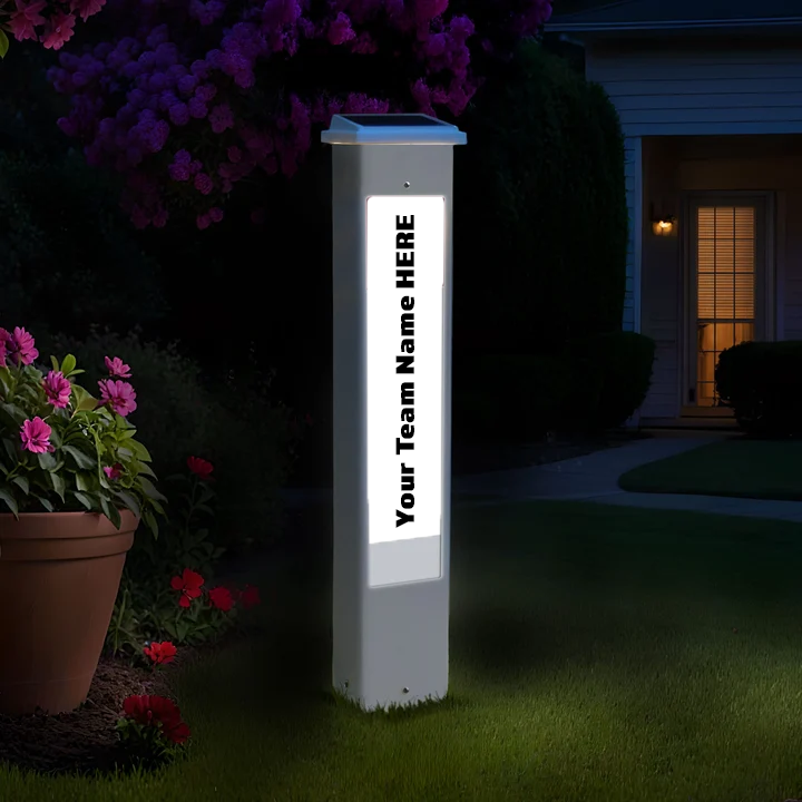 Team Glow Post Thomas Jefferson Classical Academy Gryphons Cavaliers Hilltoppers Trojans Solar LED Lighted Yard Decor
