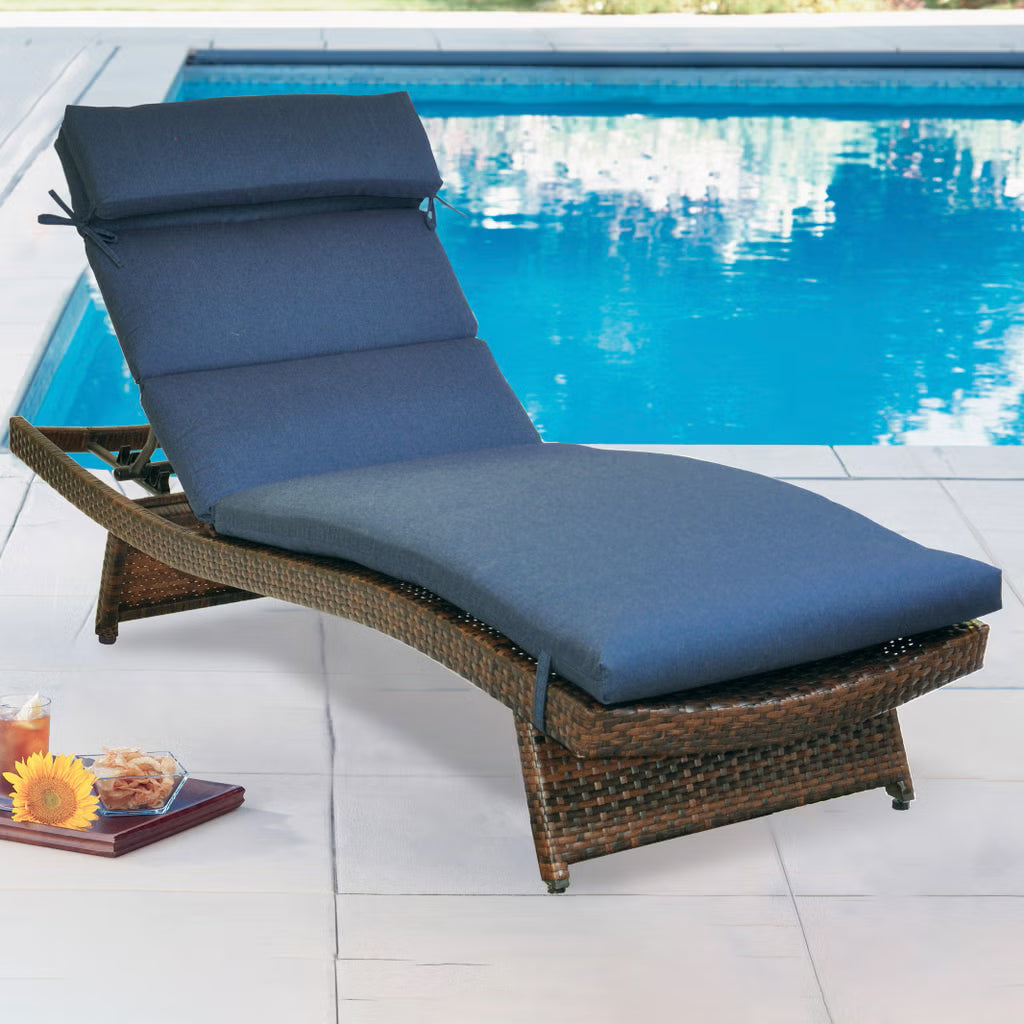 Peak Season Outdoor Chaise Cushion, 2-pack Blue