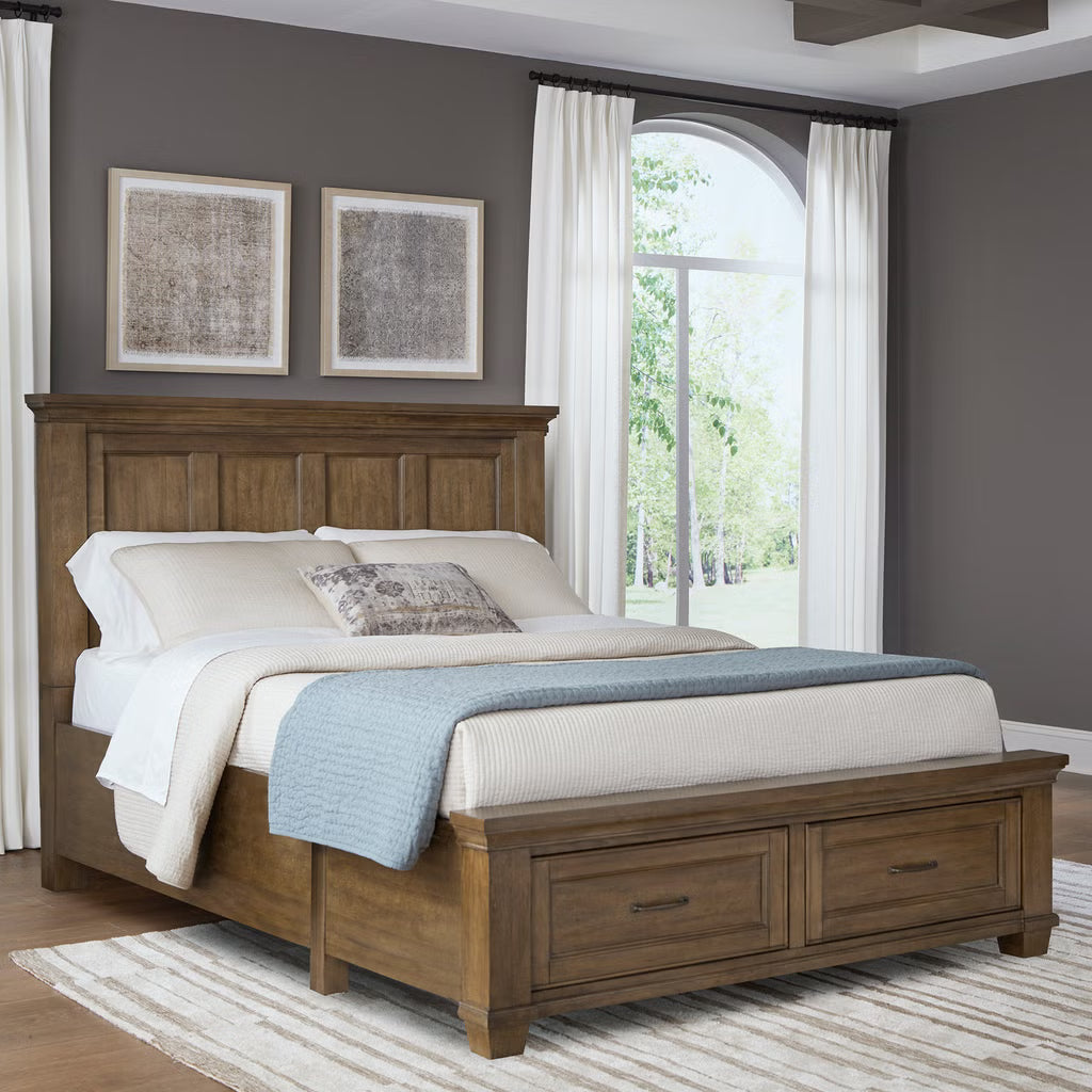 Pierson Universal Broadmoore King Bed Frame with Storage , Brown