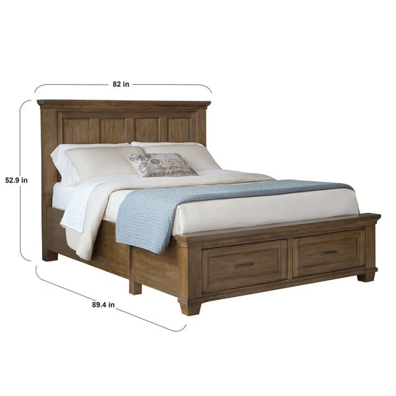 Pierson Universal Broadmoore King Bed Frame with Storage , Brown