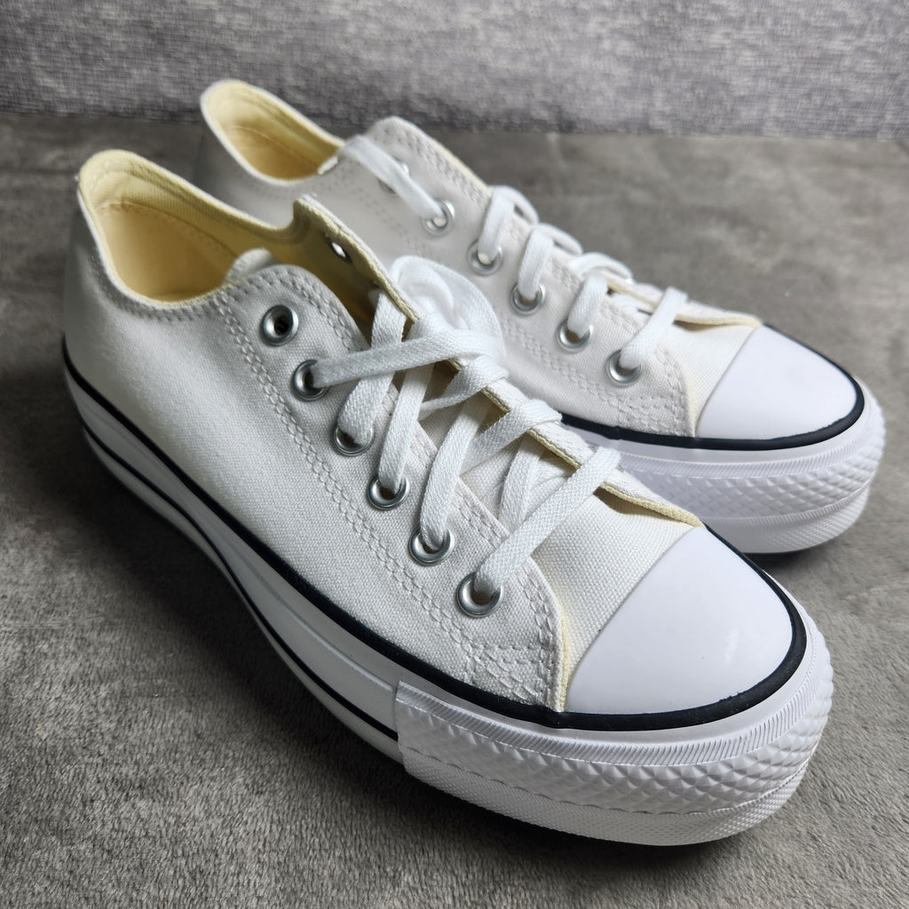 Converse Chuck Taylor All Star Lift Platform White Black Womens Size 7 560251F