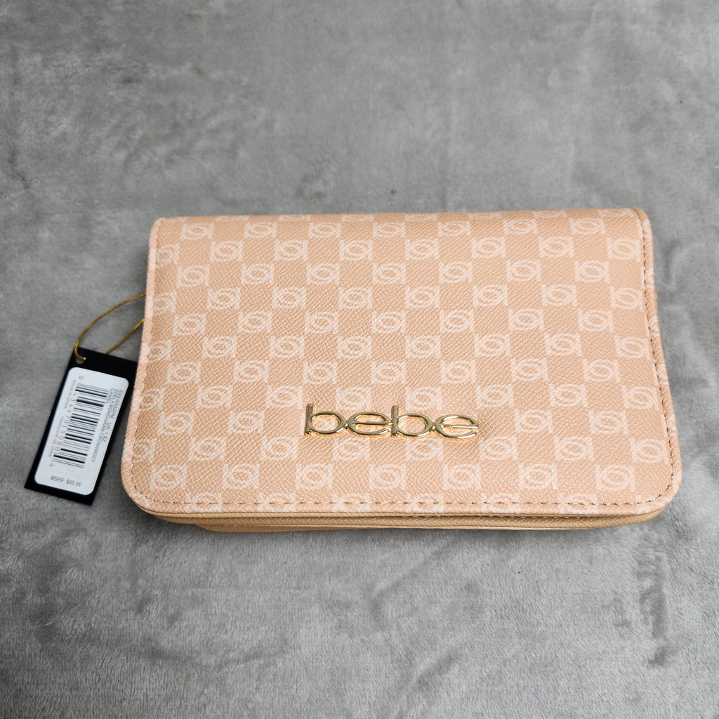 Bebe Adela Monogram E02-5332PM Crossbody Bag Camel New