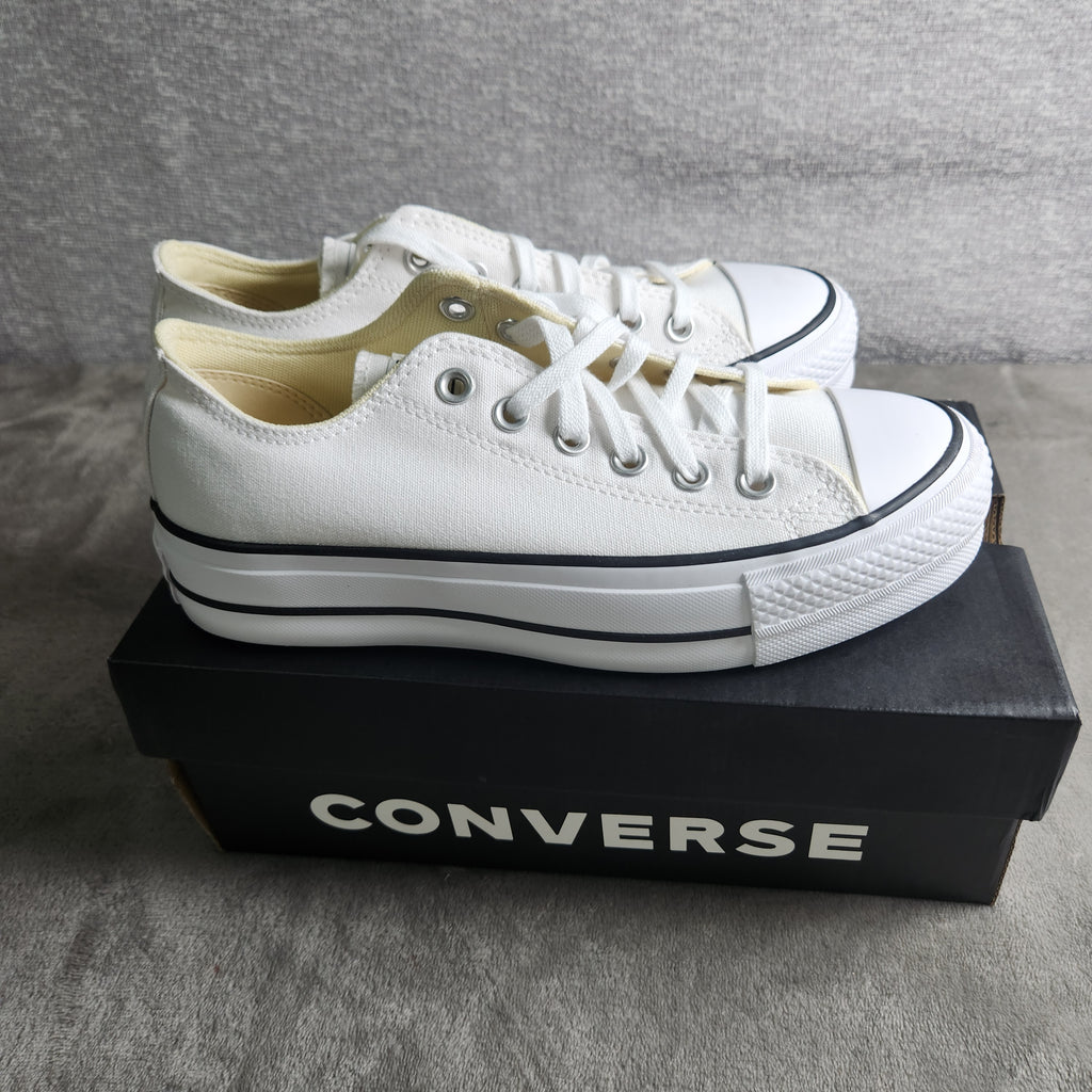 Converse Chuck Taylor All Star Lift Platform White Black Womens Size 7 560251F