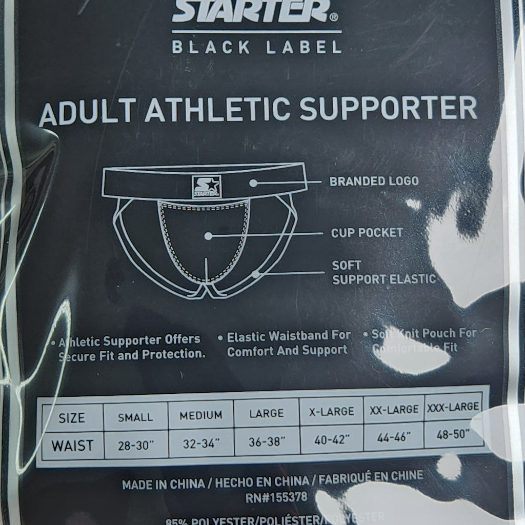 Starter Black Label Size XL Adult Athletic Supporter Performance Athletic Fit