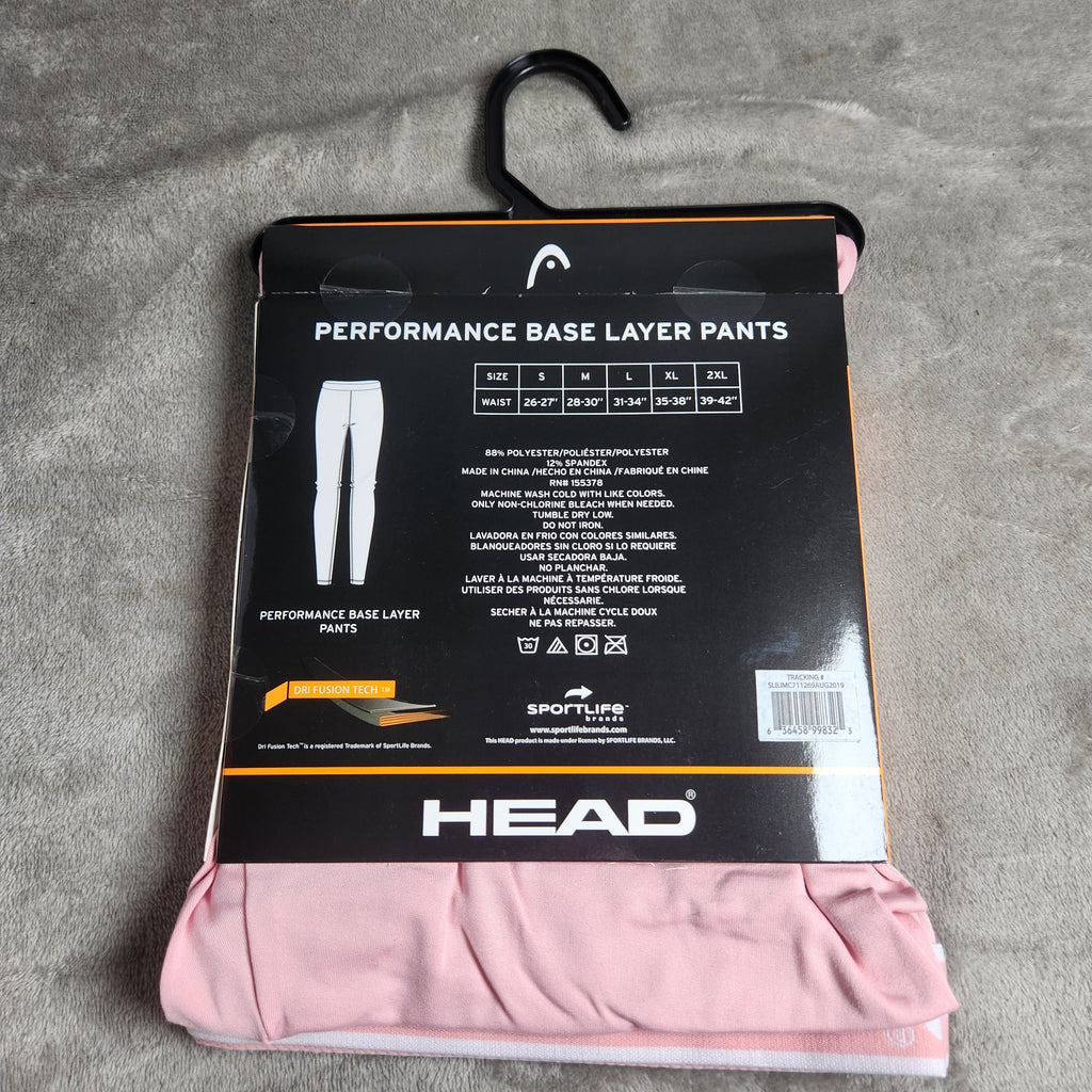 HEAD Women's Base Layer Pants 2XL Pink Heavy Weight Cold Weather NEW