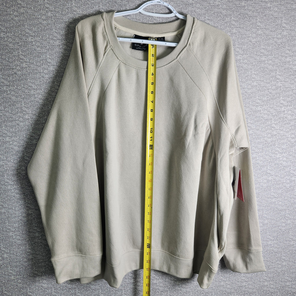 SPYDER Women's Ragalan Sandstorm Cozy Fleece L/S Crew With Pockets Size 3X NWT