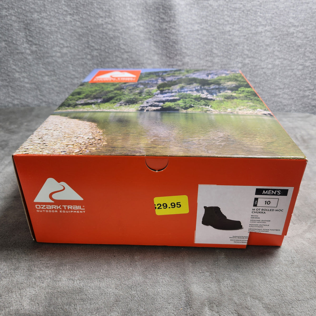 Ozark Mens Rolled Moc Toe Boots Size 10 Chukka Brown
