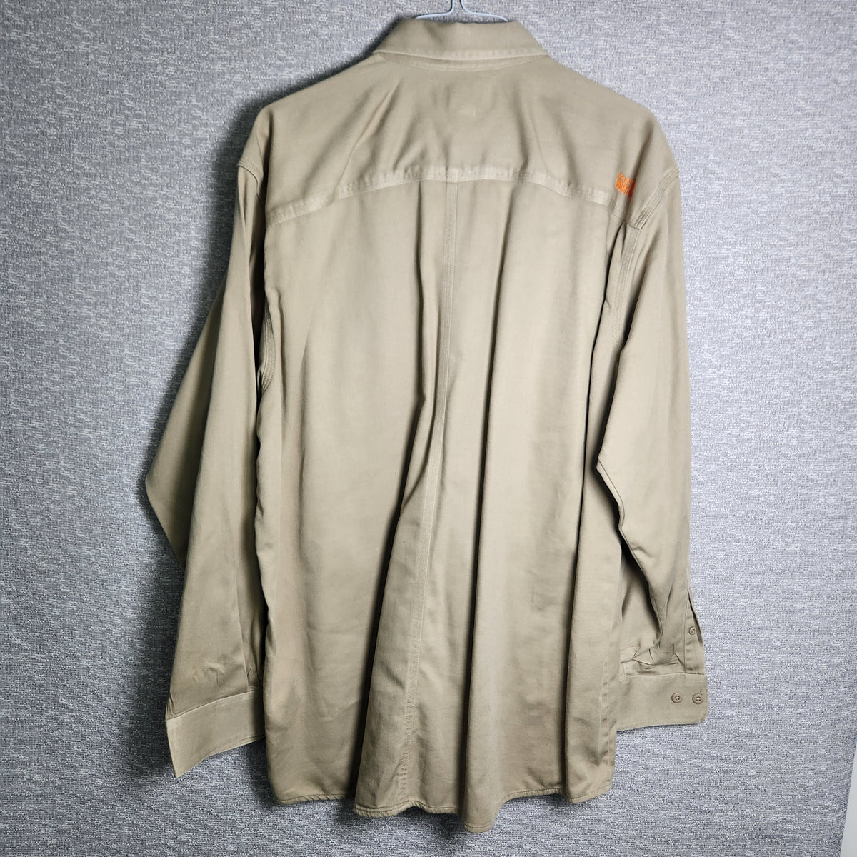 Ariat Men's Work FR Flame Resistant Button Up Work Shirt Tan Size XL NFPA 2112 Used