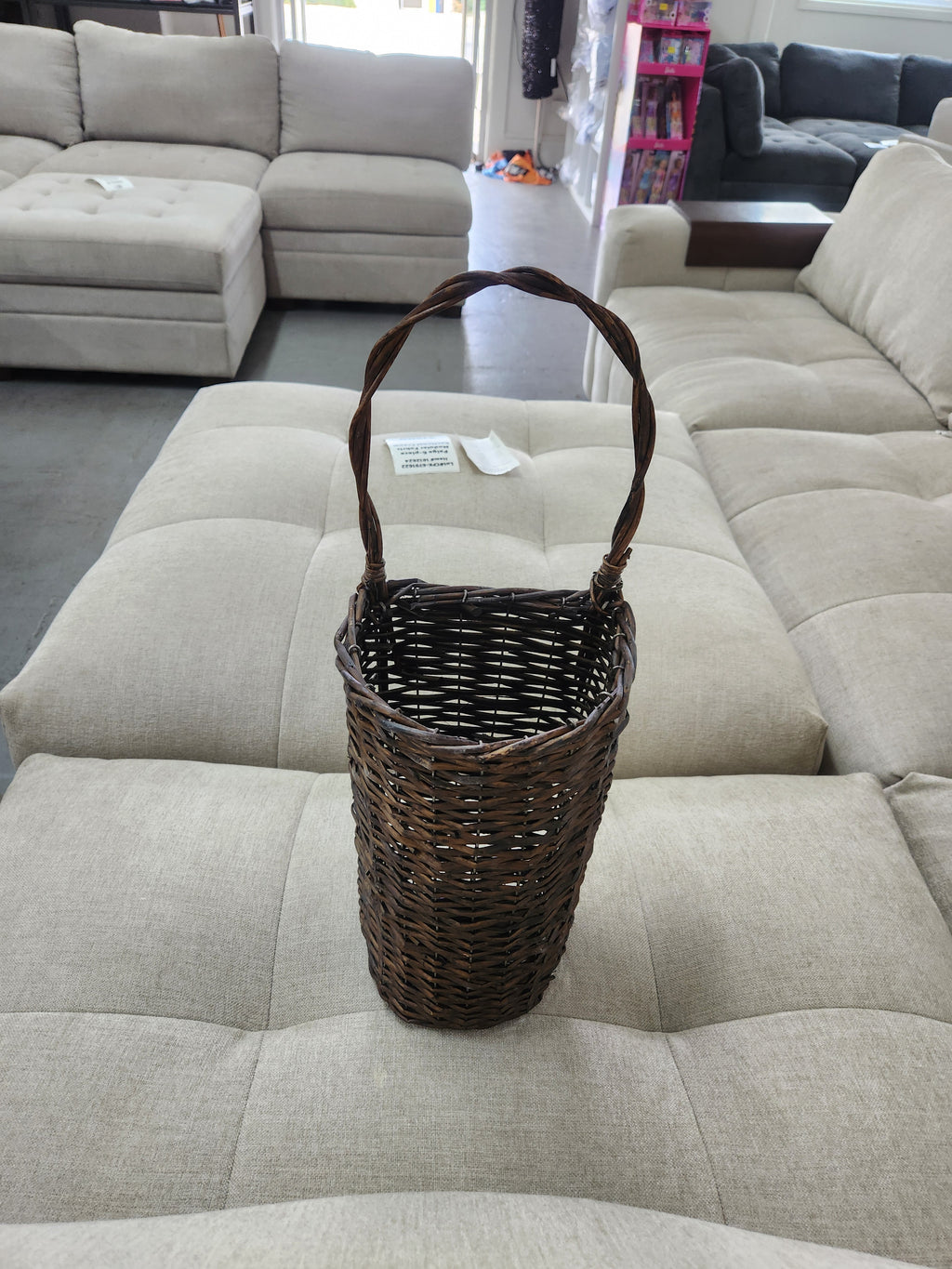 Willow wall hanging Basket Brown