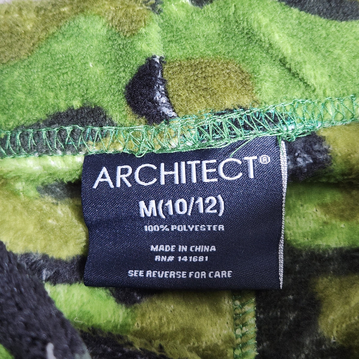 Architech Boys M(10/12) 100%polyester Fleece Sleep Pants Camo