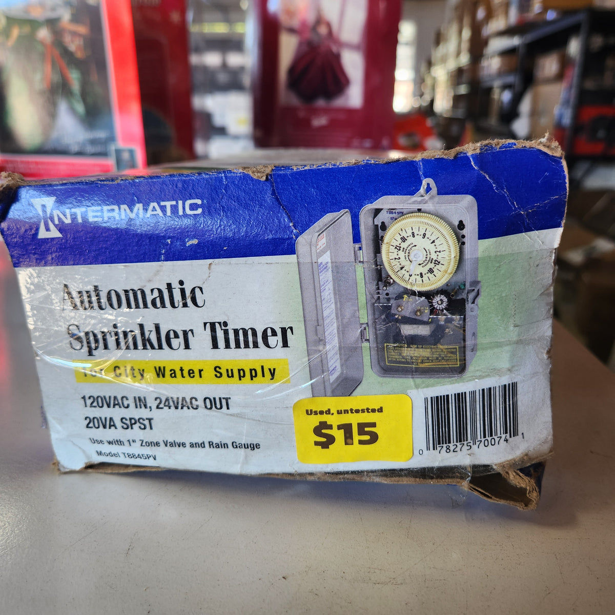 Intermatic Automatic Sprinkler Timer for city water 24v AC Out 120V AC In Used. Untested