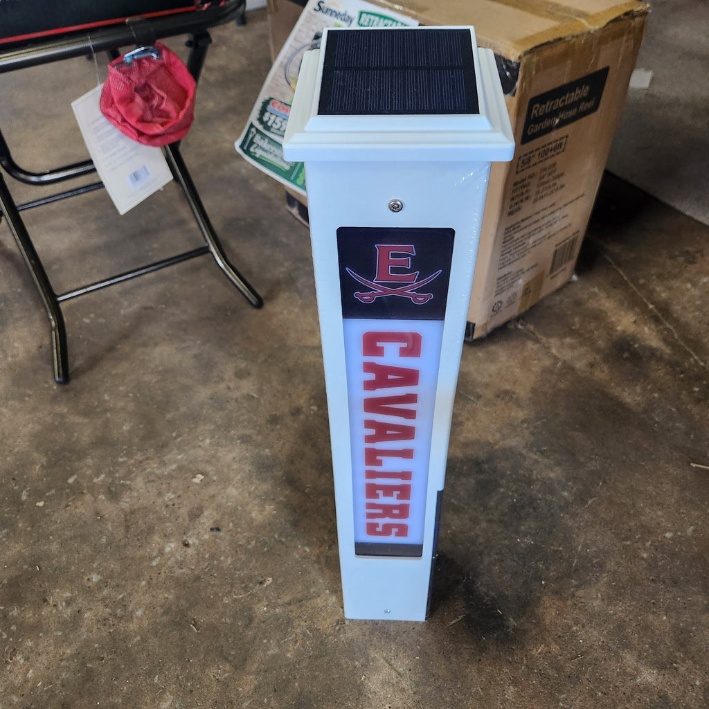 Team Glow Post East Rutherford High School Cavaliers Hilltoppers Trojans Solar LED Lighted Yard Decor