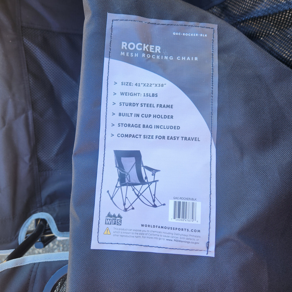 World Famous Sports Quad Folding Rocking Chair