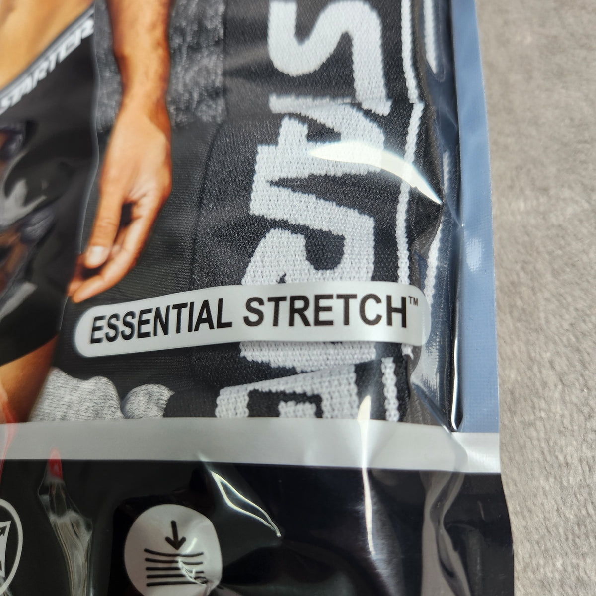 Starter Men's Performance Boxer Briefs Size Small 5 Pack Black, Olympic Blue, Carbon