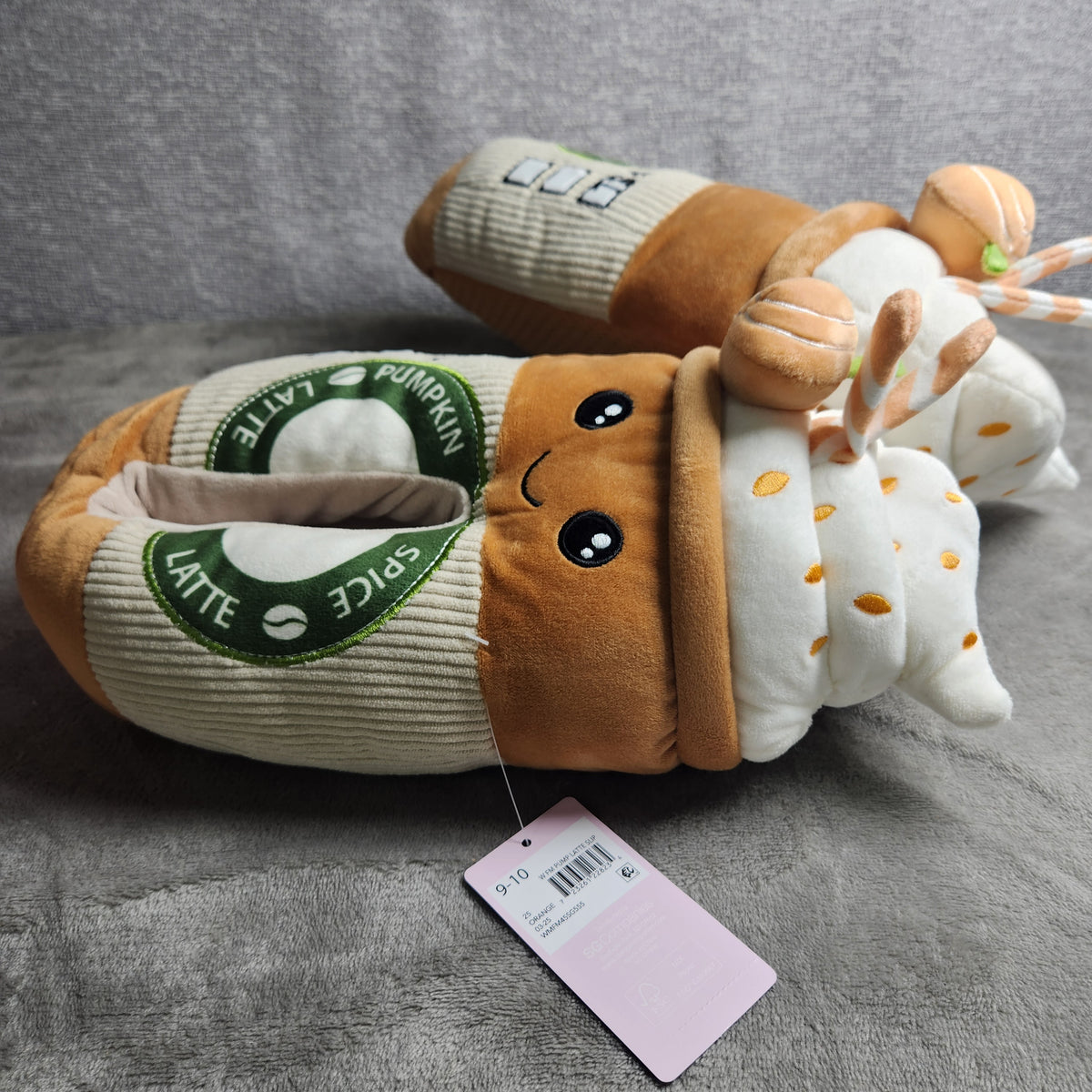 Pumpkin spice latte Slippers Size 9-10