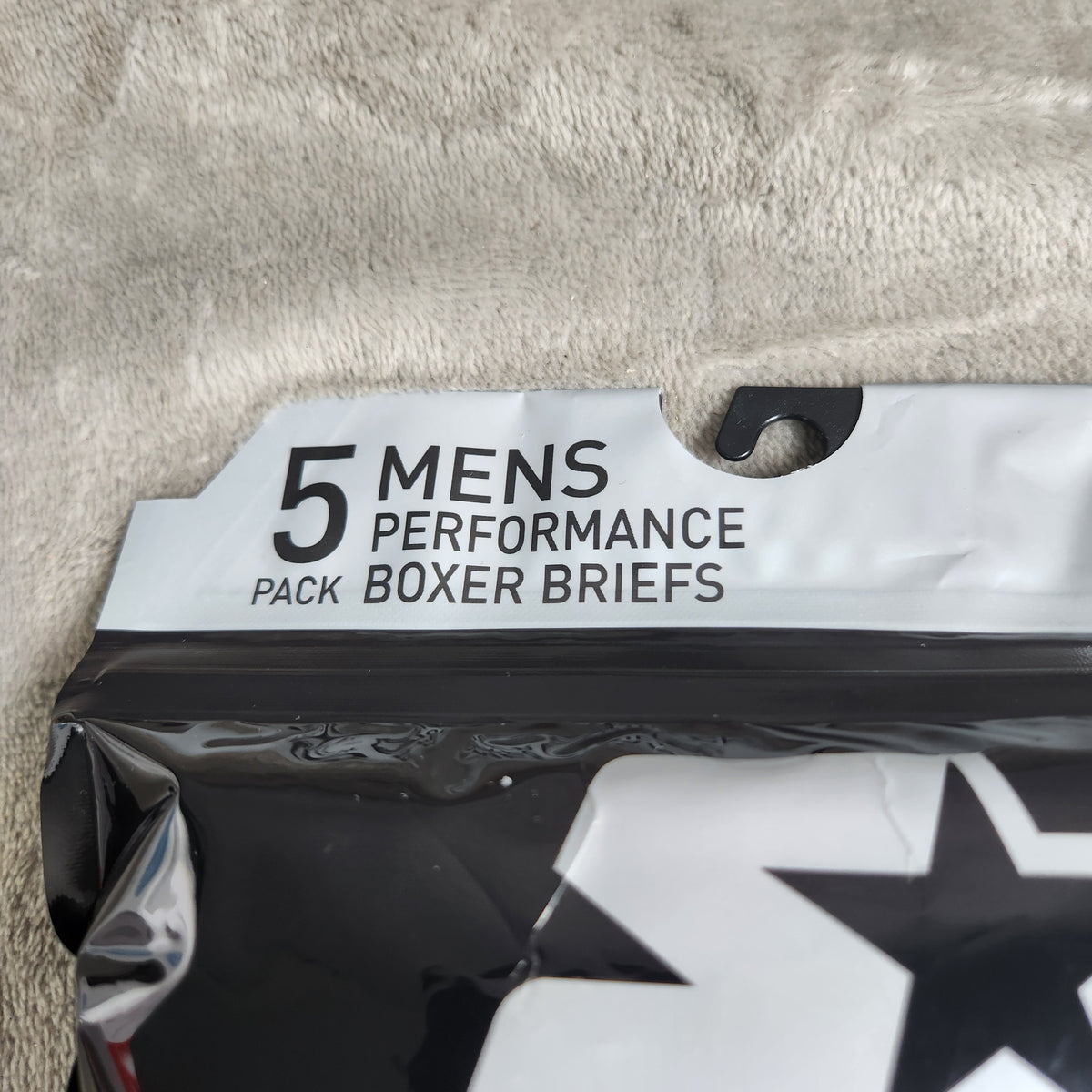 Starter Men's Performance Boxer Briefs Size XL 5 Pack Black, Olympic Blue, Carbon
