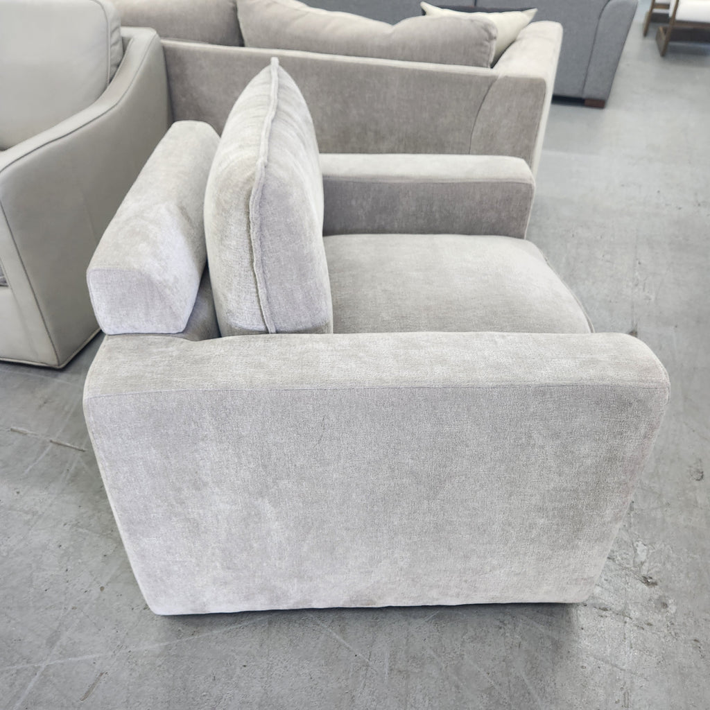 Sereen Fabric Swivel Accent Chair Taupe