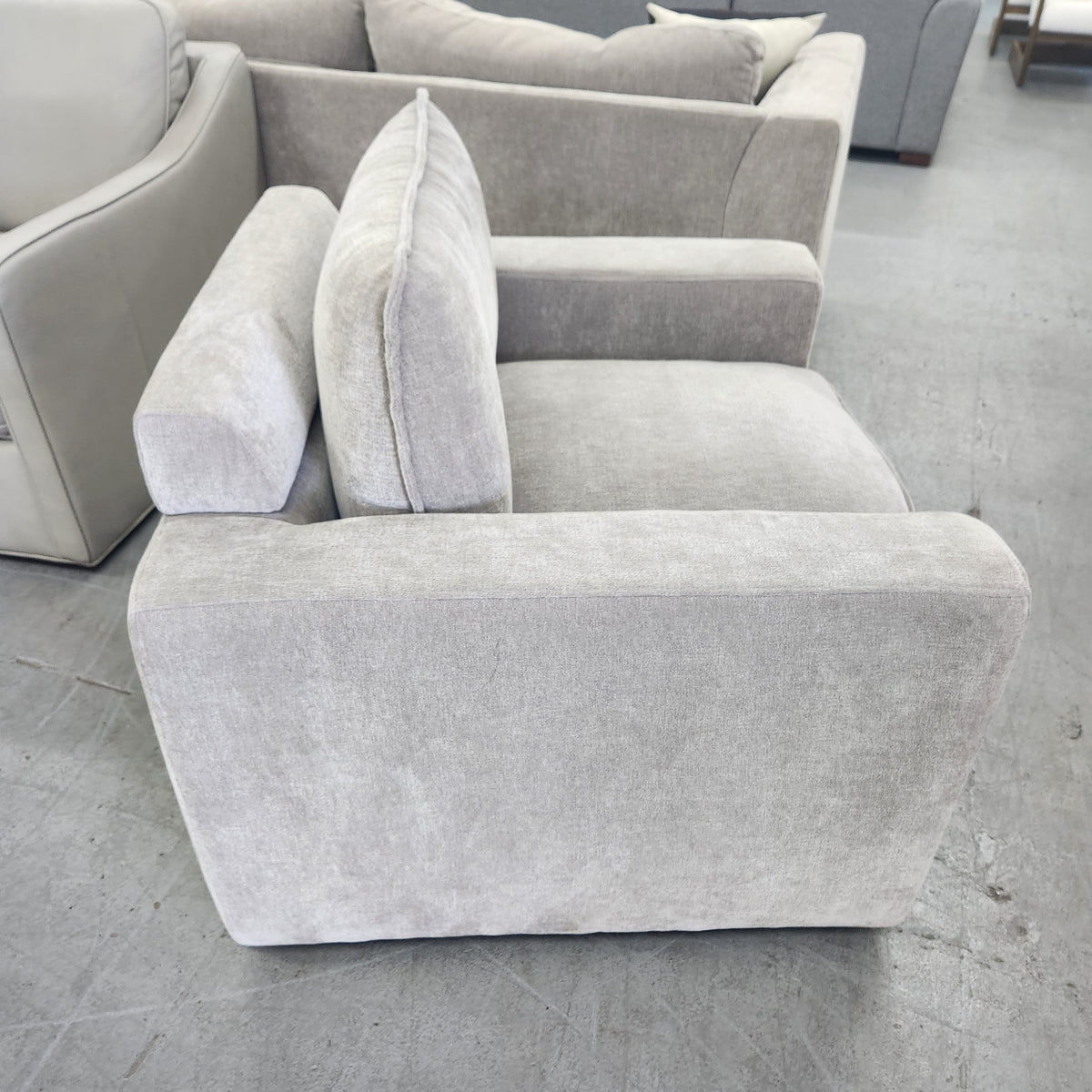 Sereen Fabric Swivel Accent Chair Taupe