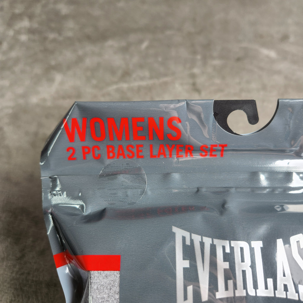 Everlast Women's 2 PC Large Base Layer Set Gray NEW EVL4971-DS