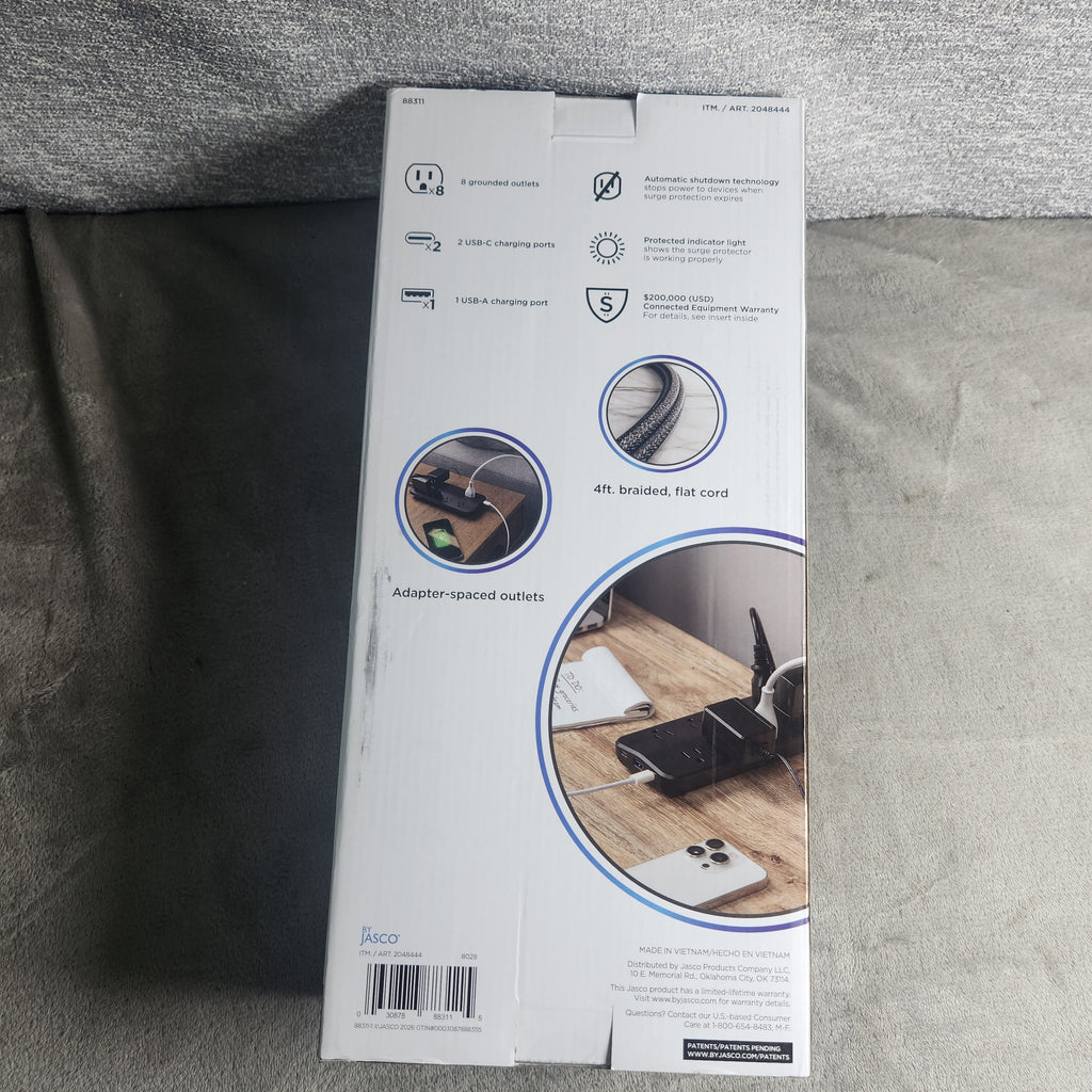 UltraPro Elite UltraSlim Surge Protectors w/ 2 USB-C & A Ports 2 Pack