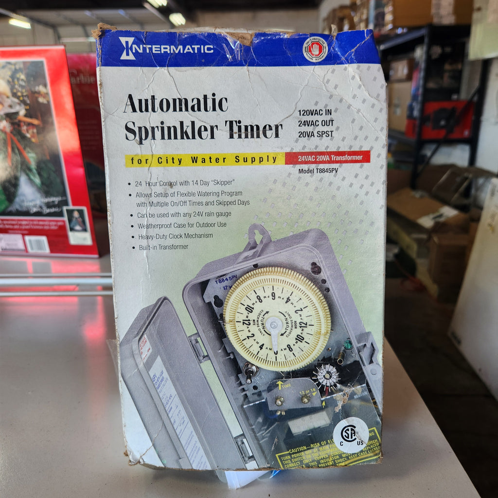 Intermatic Automatic Sprinkler Timer for city water 24v AC Out 120V AC In Used. Untested