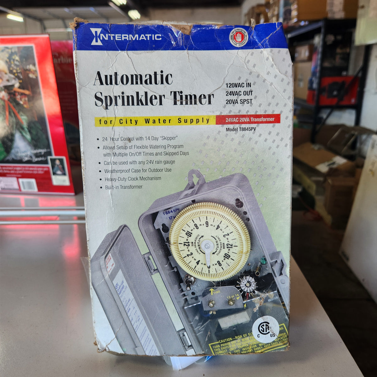 Intermatic Automatic Sprinkler Timer for city water 24v AC Out 120V AC In Used. Untested