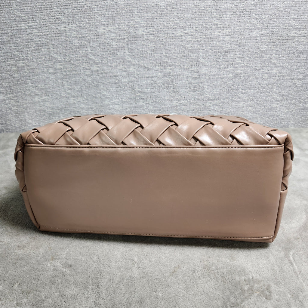 Bebe Luca MD Satchel Bag E03-5358 Taupe New