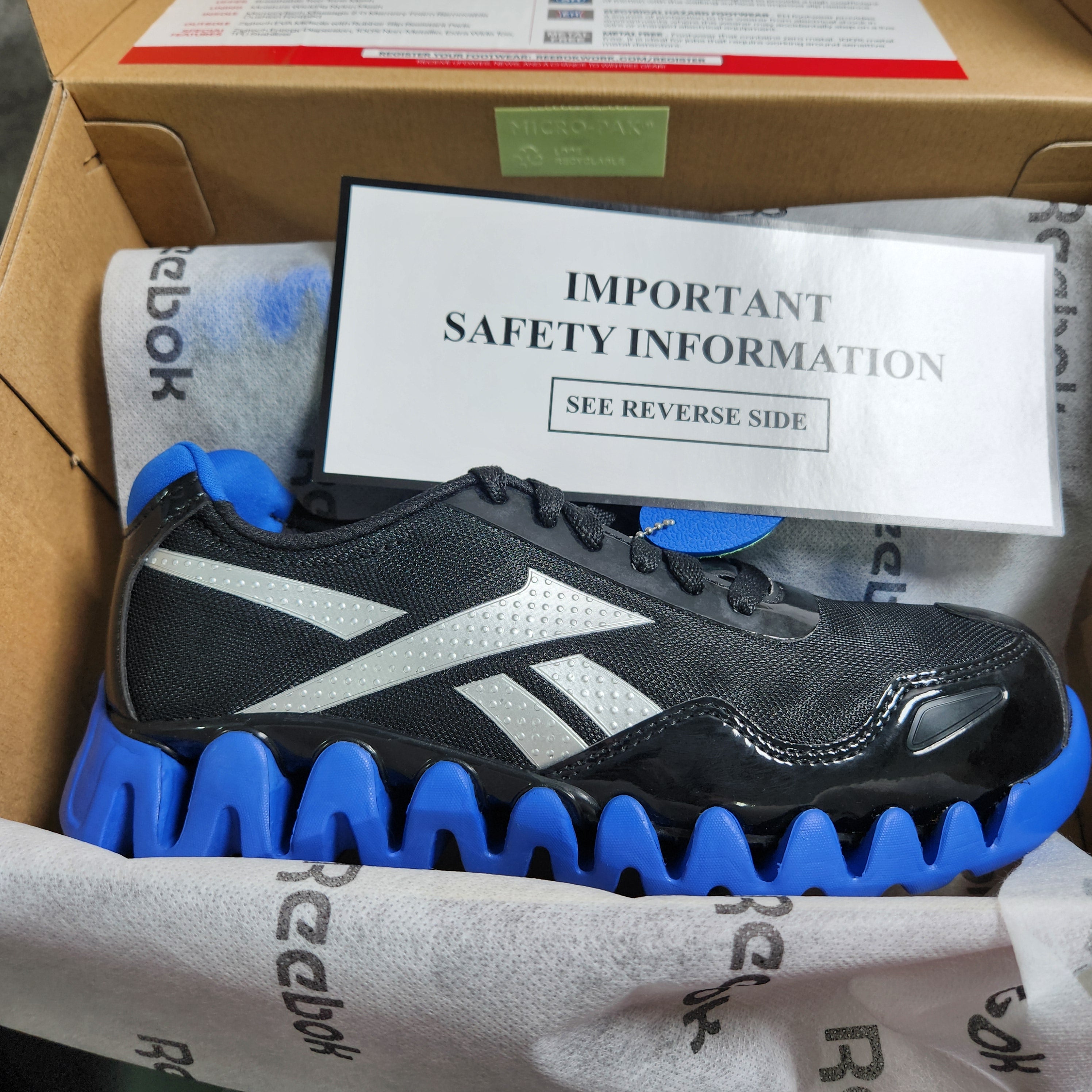 Reebok womens 7w or Mens 5w Zig Pulse Athletic Work Shoe