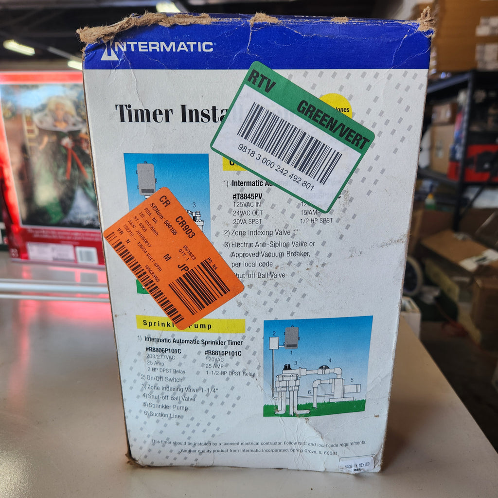Intermatic Automatic Sprinkler Timer for city water 24v AC Out 120V AC In Used. Untested