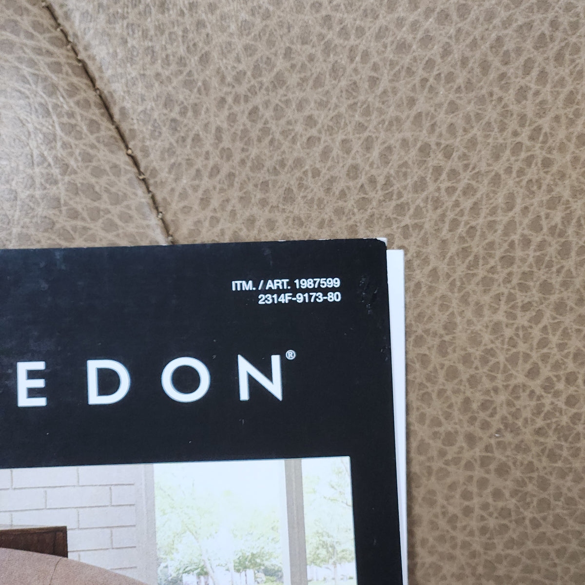 Henredon Murphy Leather Swivel Chair, Light Brown