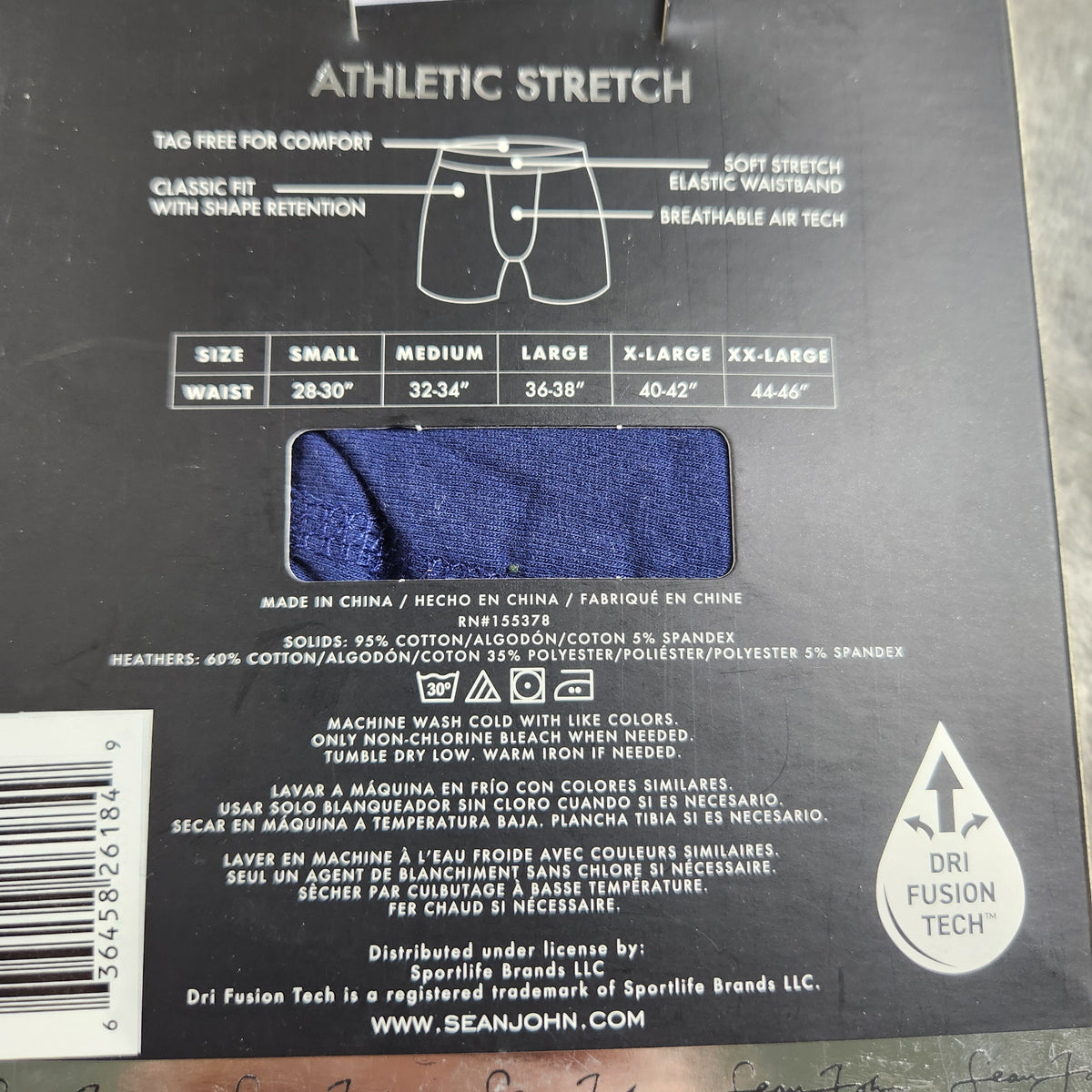 Sean John Mens 3 Pack Boxer Briefs X-Large Blue Variety