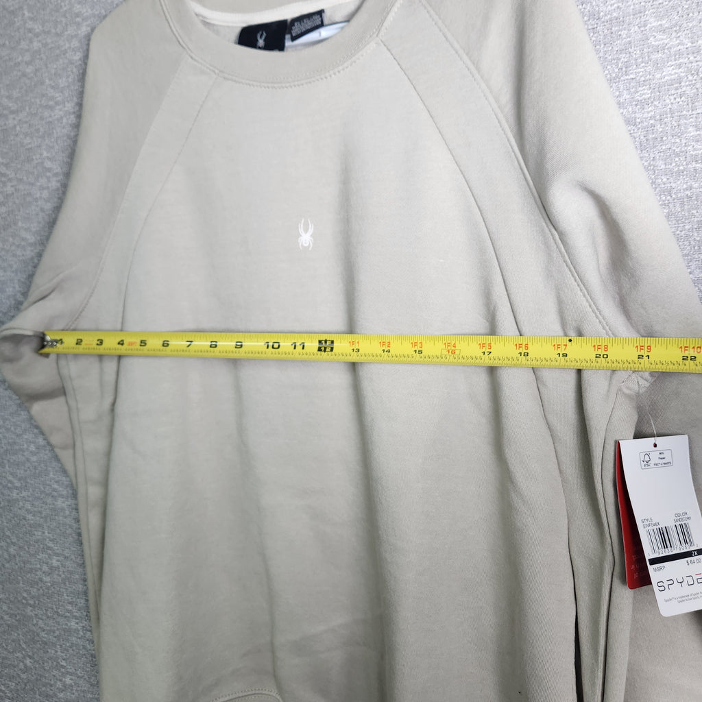 SPYDER Women's Ragalan Sandstorm Cozy Fleece L/S Crew With Pockets Size 2X NWT