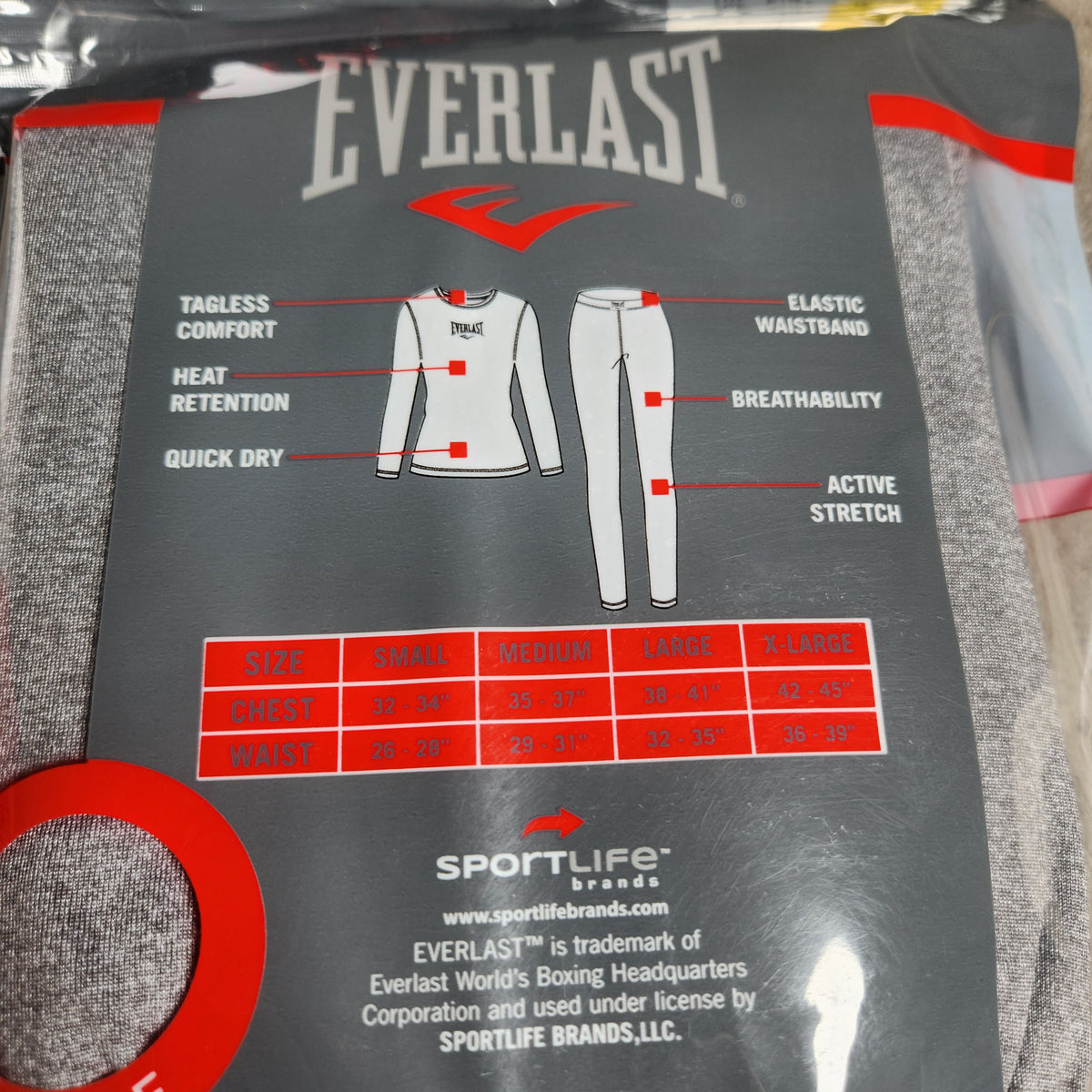 Everlast Women's 2 PC Small Base Layer Set Gray NEW EVL4971-DS
