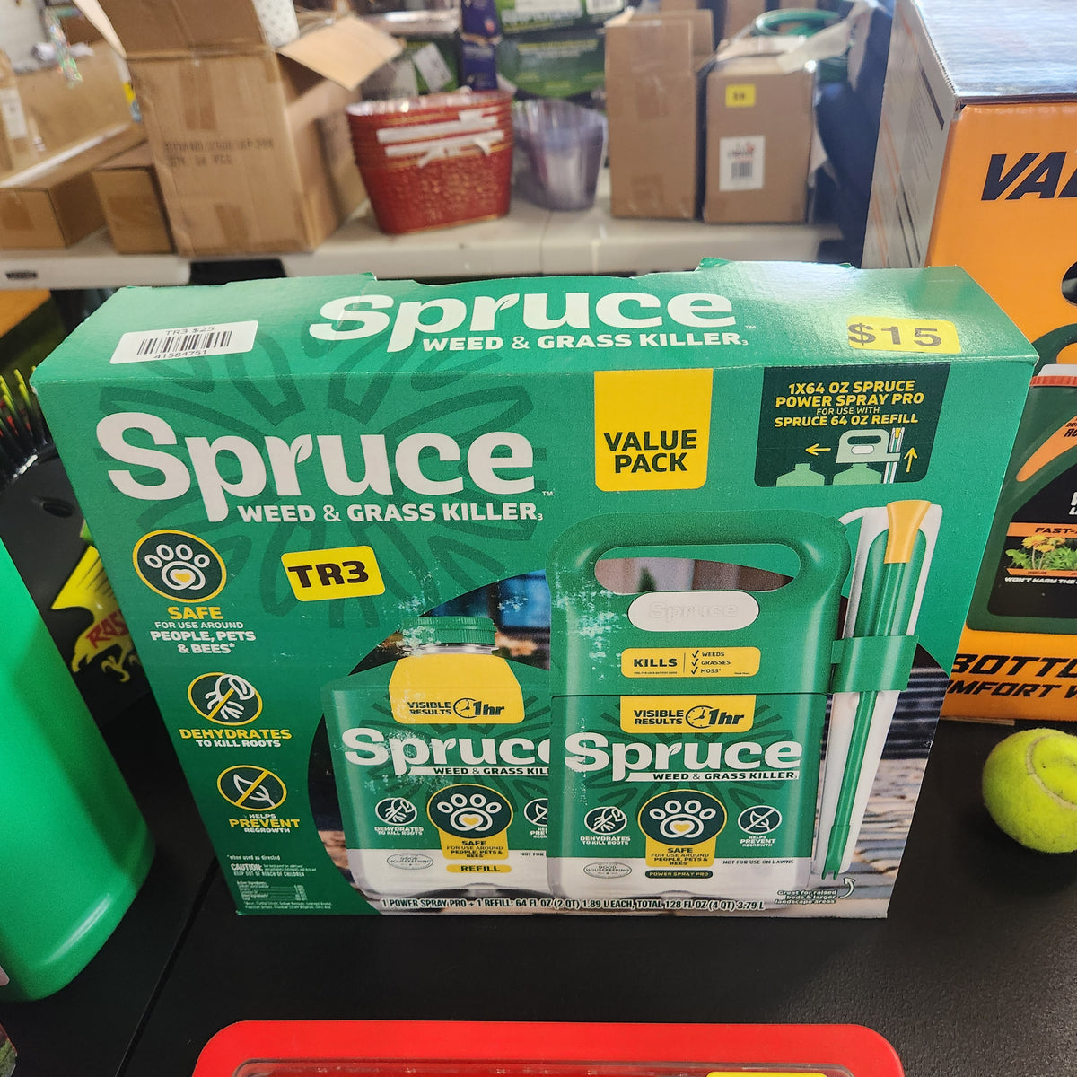 OPEN BOTTLE Spruce weed and grass killer